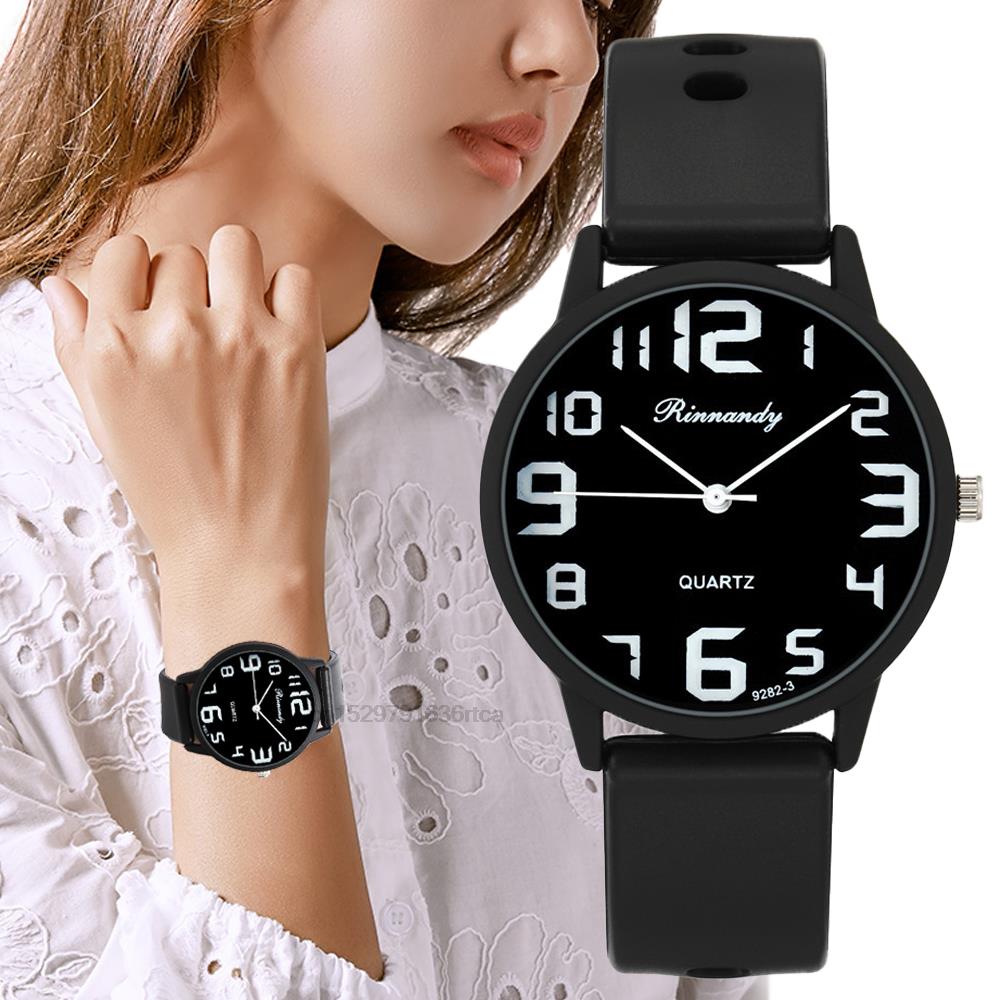Open Heart Watch - Women Fashion Silicone Watches Set Minimalist