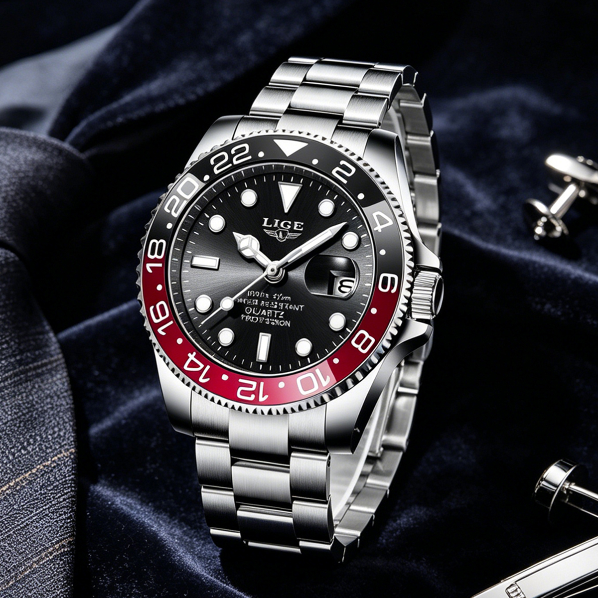Open Heart Watch - LIGE New Luxury Couple Watches Quartz
