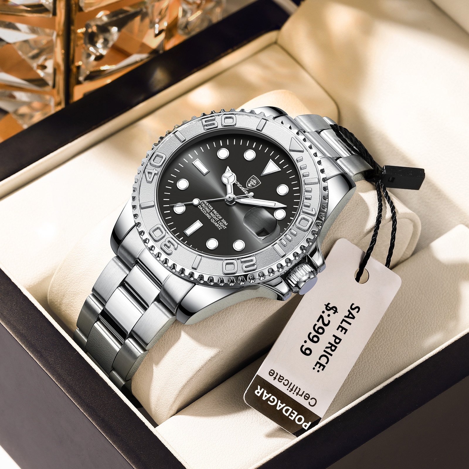 Open Heart Watch - POEDAGAR Top Luxury Man Watch Waterproof