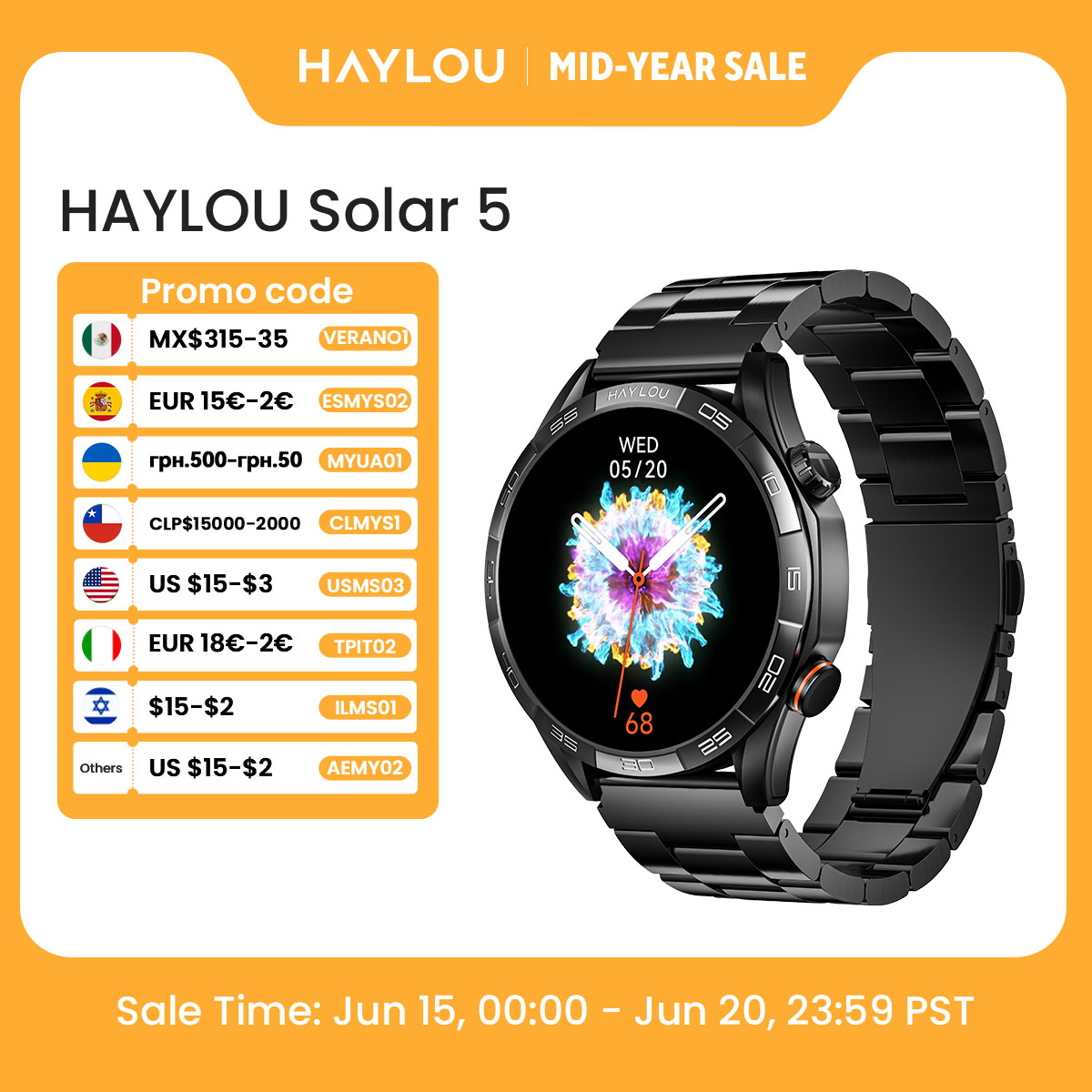 HAYLOU Solar 5 Voice Calling S - Xiaomi Luxury Watch recensione e prezzo