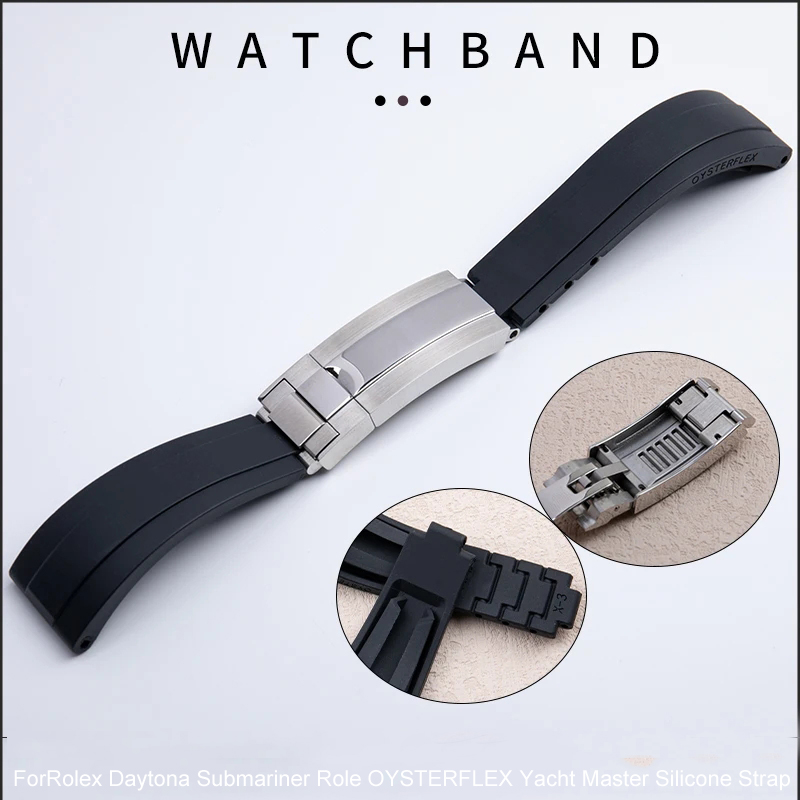 Rubber Short Buckle Watchband  - Luxury Watch Rolex recensione e prezzo