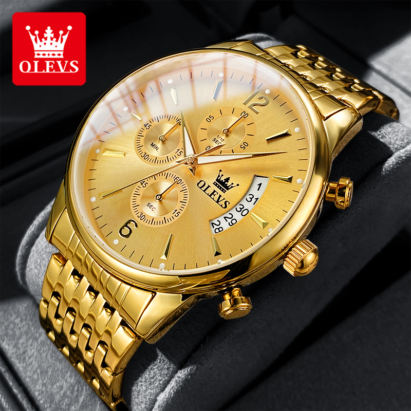 OLEVS luxury brand men's watch - Luxury Watch Gold recensione e prezzo