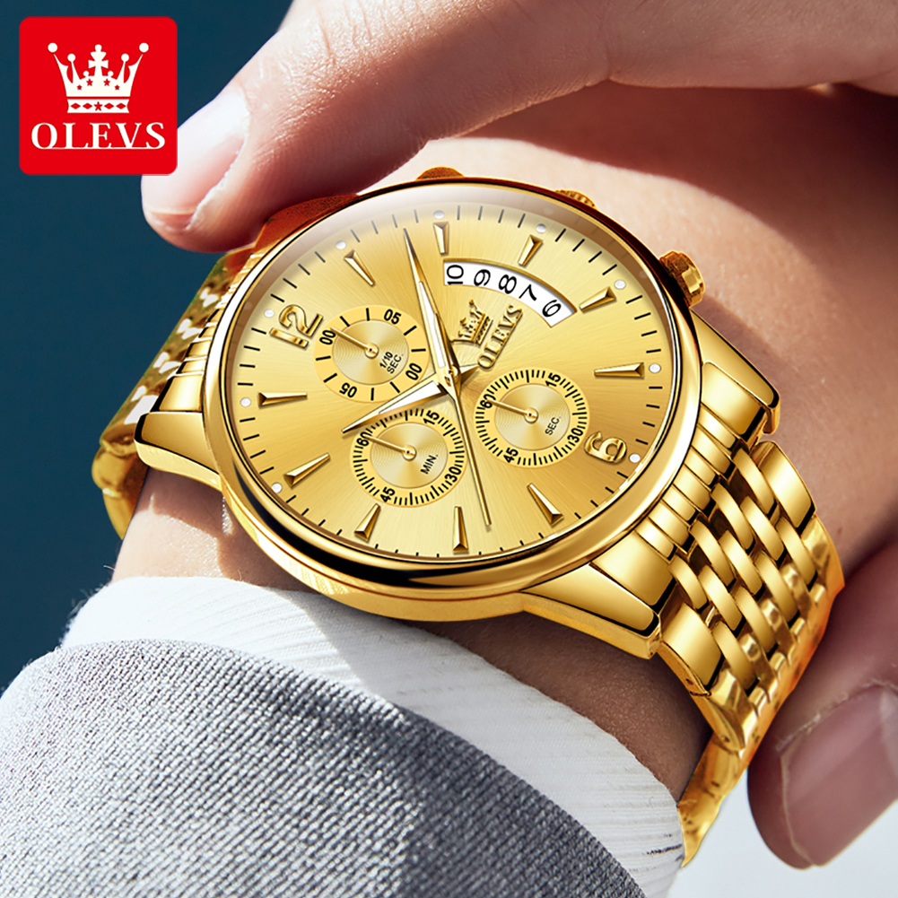 OLEVS luxury brand men's watch - Luxury Watch Gold recensione e prezzo