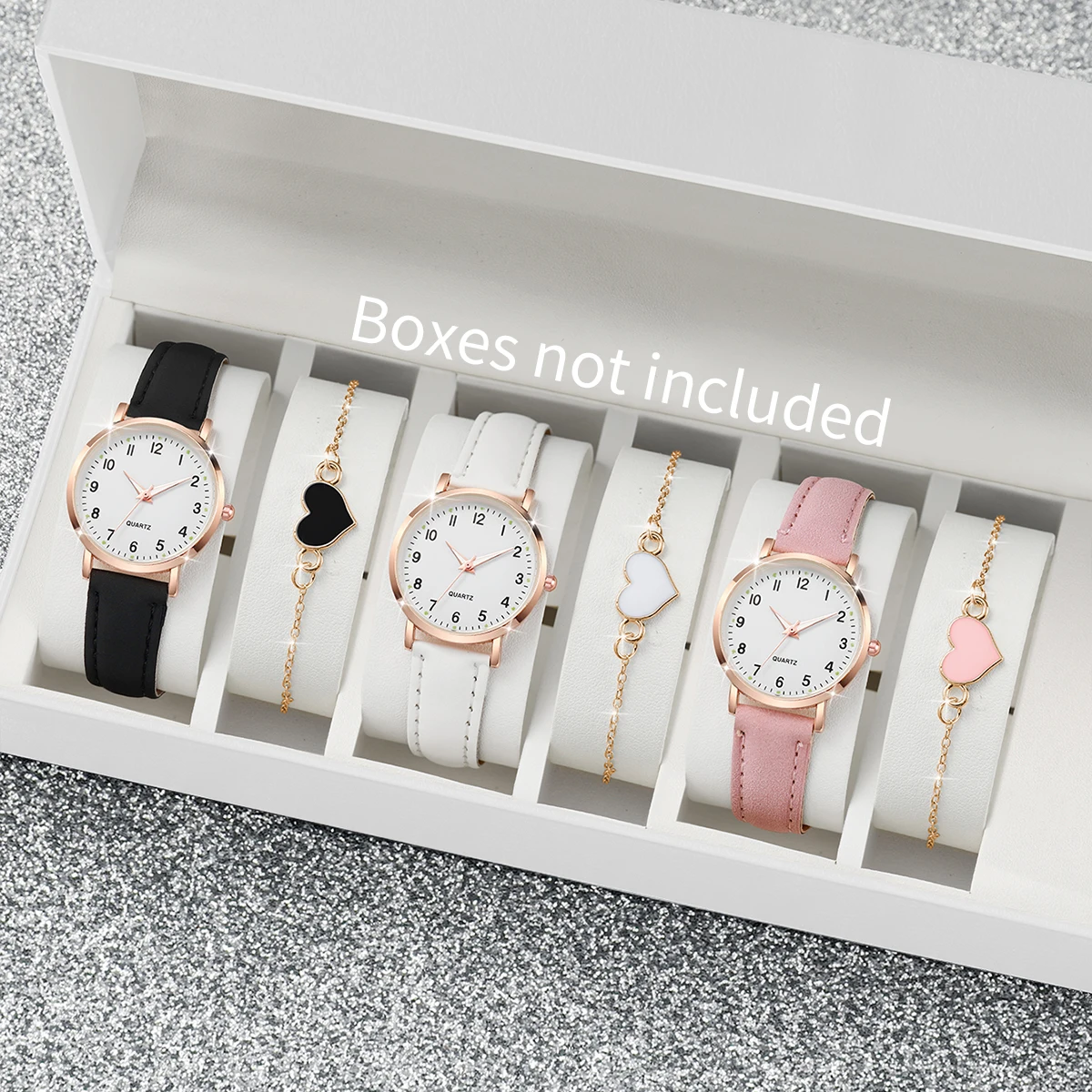 4/6PCS Fashion Arabic Dial Wom - Open Heart Watch recensione e prezzo