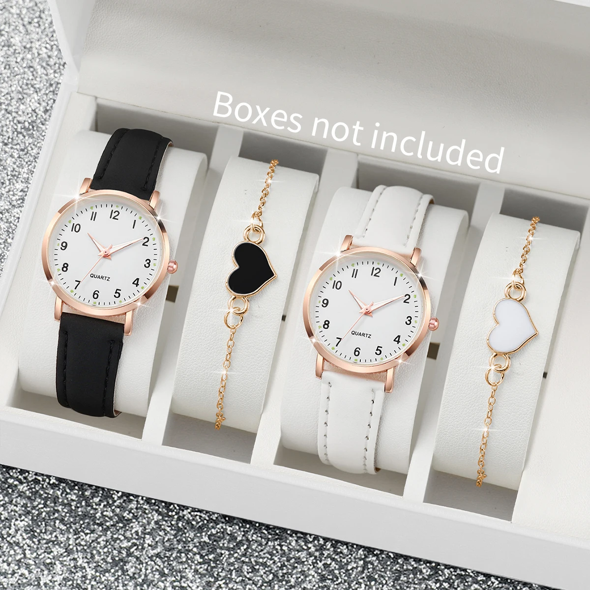 4/6PCS Fashion Arabic Dial Wom - Open Heart Watch recensione e prezzo