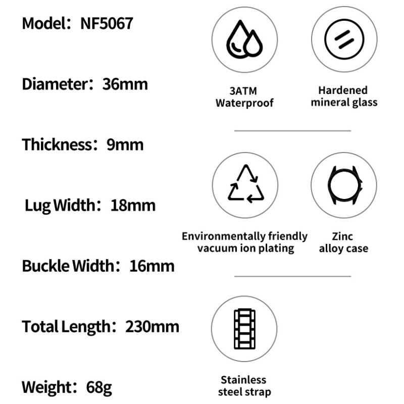 NAVIFORCE Ladies 3ATM Waterpro - Luxury Watch Black recensione e prezzo
