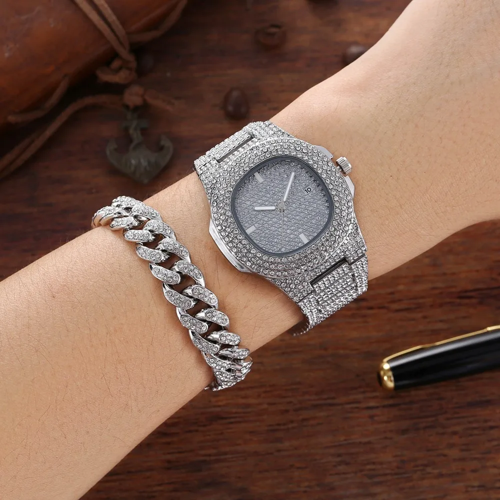 New Gold Color Watch &  Bracel - Luxury Watch Miami recensione e prezzo