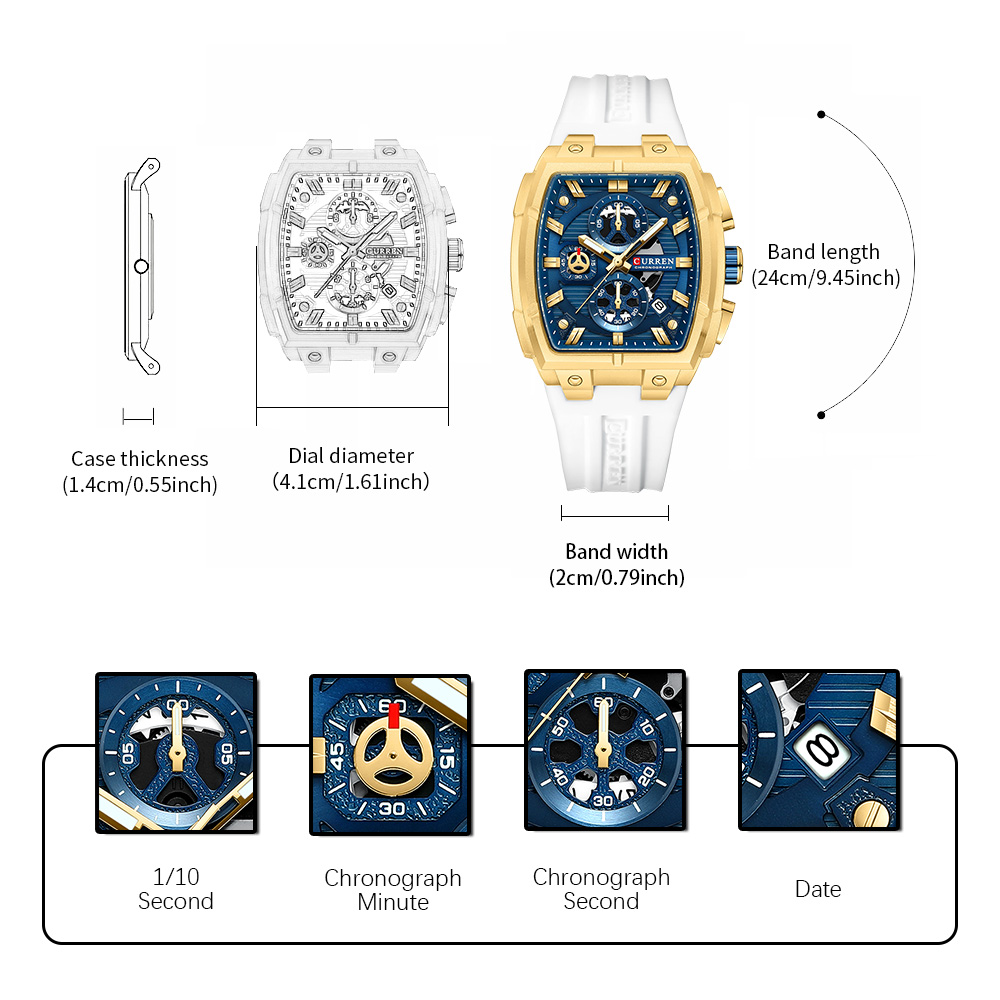 CURREN Luxury Vintage Watch fo - Luxury Watch Display recensione e prezzo