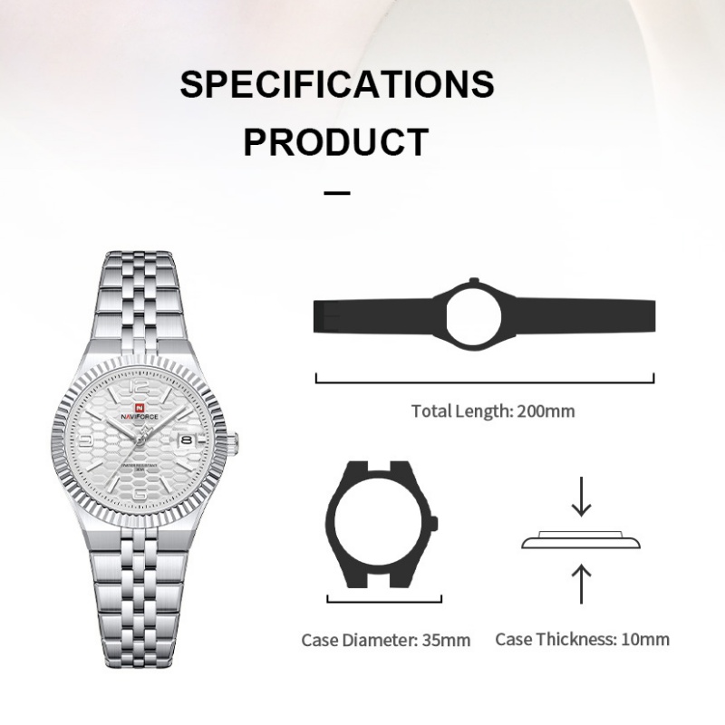 NAVIFORCE NF5079 Women Quartz  - Luxury Watch Black recensione e prezzo