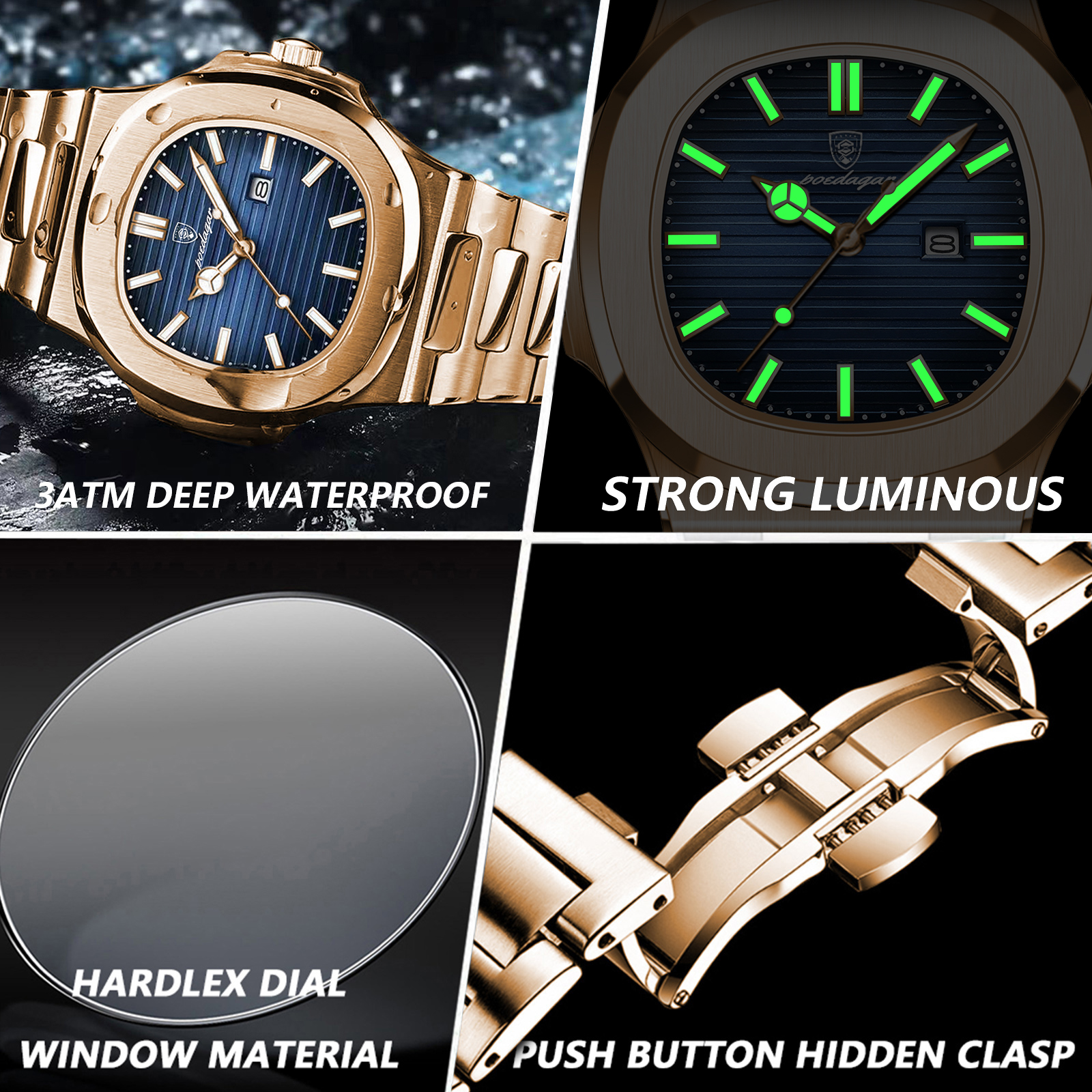 POEDAGAR Fashion Couple Watch  - Open Heart Watch recensione e prezzo
