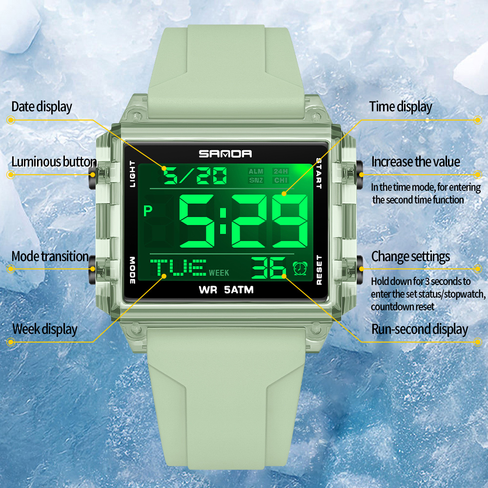SANDA Brand Fashion LED Watch  - Luxury Watch Brands In World recensione e prezzo