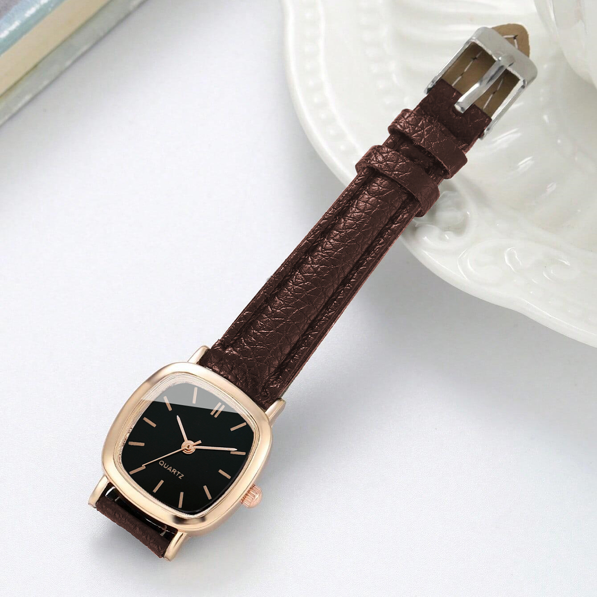 2PCS/Set Fashion Square Women  - Open Heart Watch recensione e prezzo