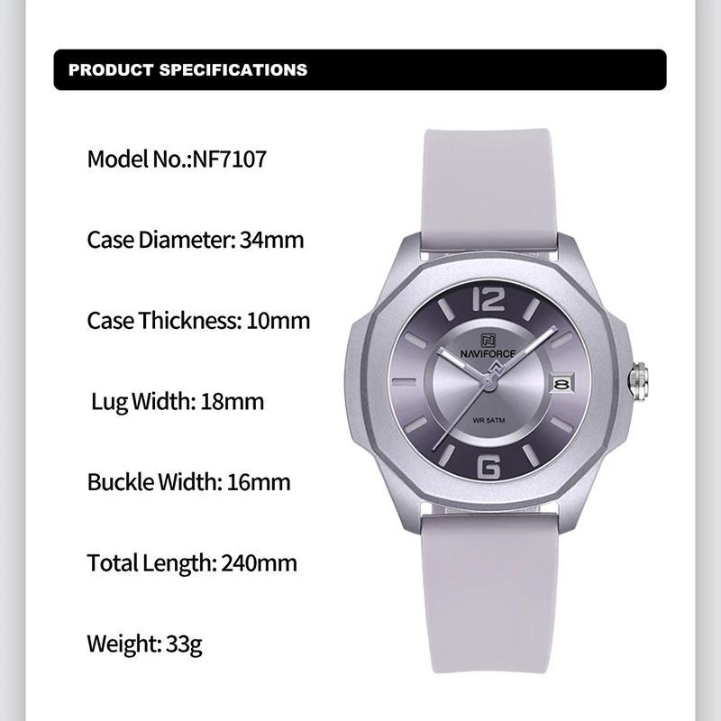 NAVIFORCE 7107 Watch for Women - Luxury Watch Black recensione e prezzo