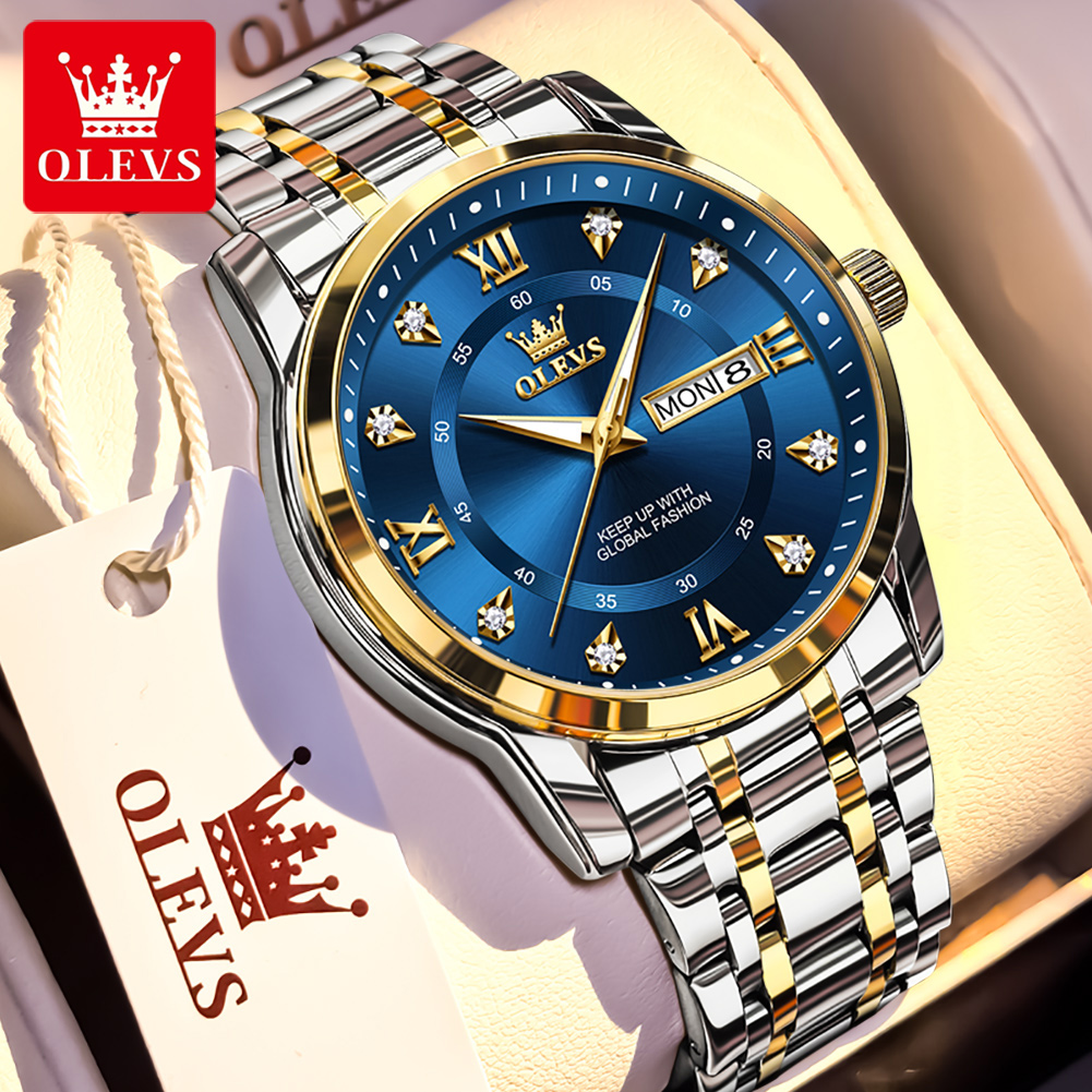 OLEVS Brand Fashion men's watc - Luxury Watch Display recensione e prezzo