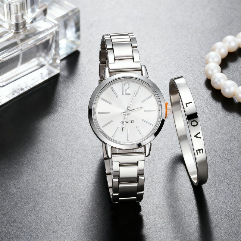 2pcs Set Watch Luxury Women Si - Luxury Watch Gold recensione e prezzo