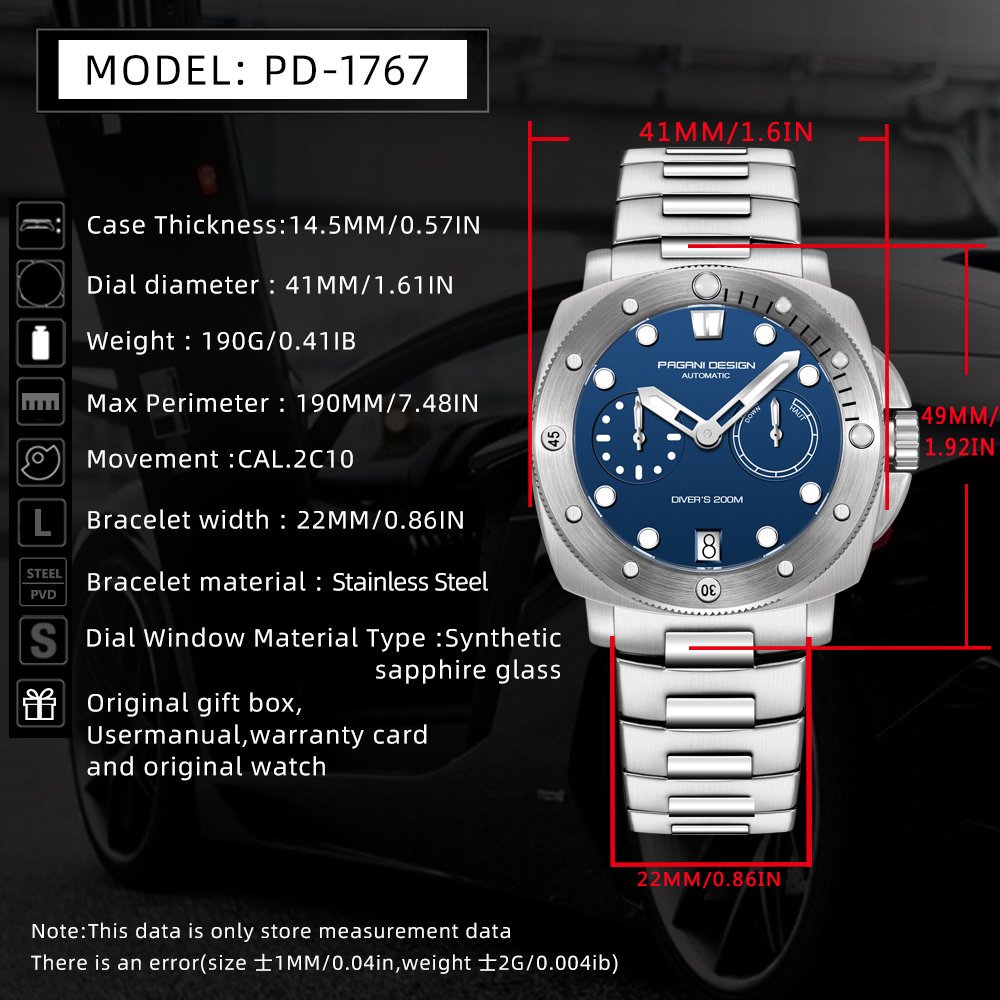 PAGANI DESIGN Top Brand Men's  - Luxury Watch Brand recensione e prezzo