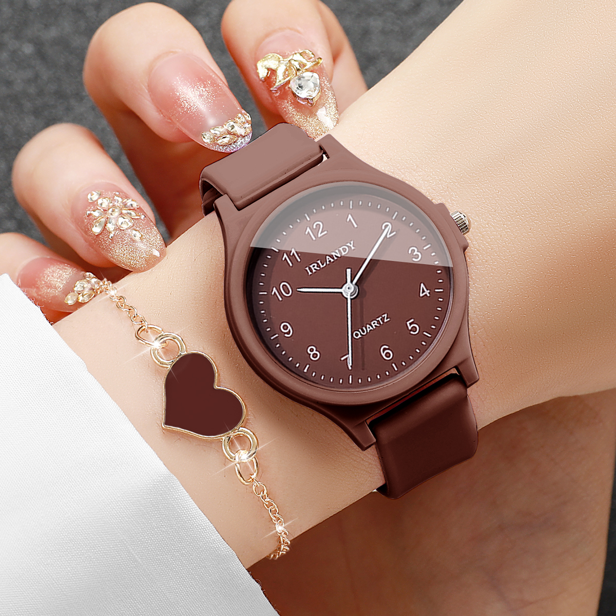 2PCS Fashion Arabic Dial Women - Open Heart Watch recensione e prezzo