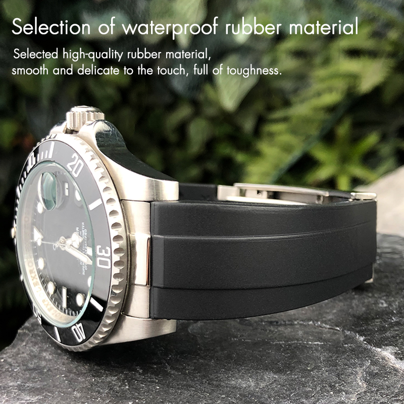 Metal Link Rubber Watchband Cu - Luxury Watch Rolex recensione e prezzo