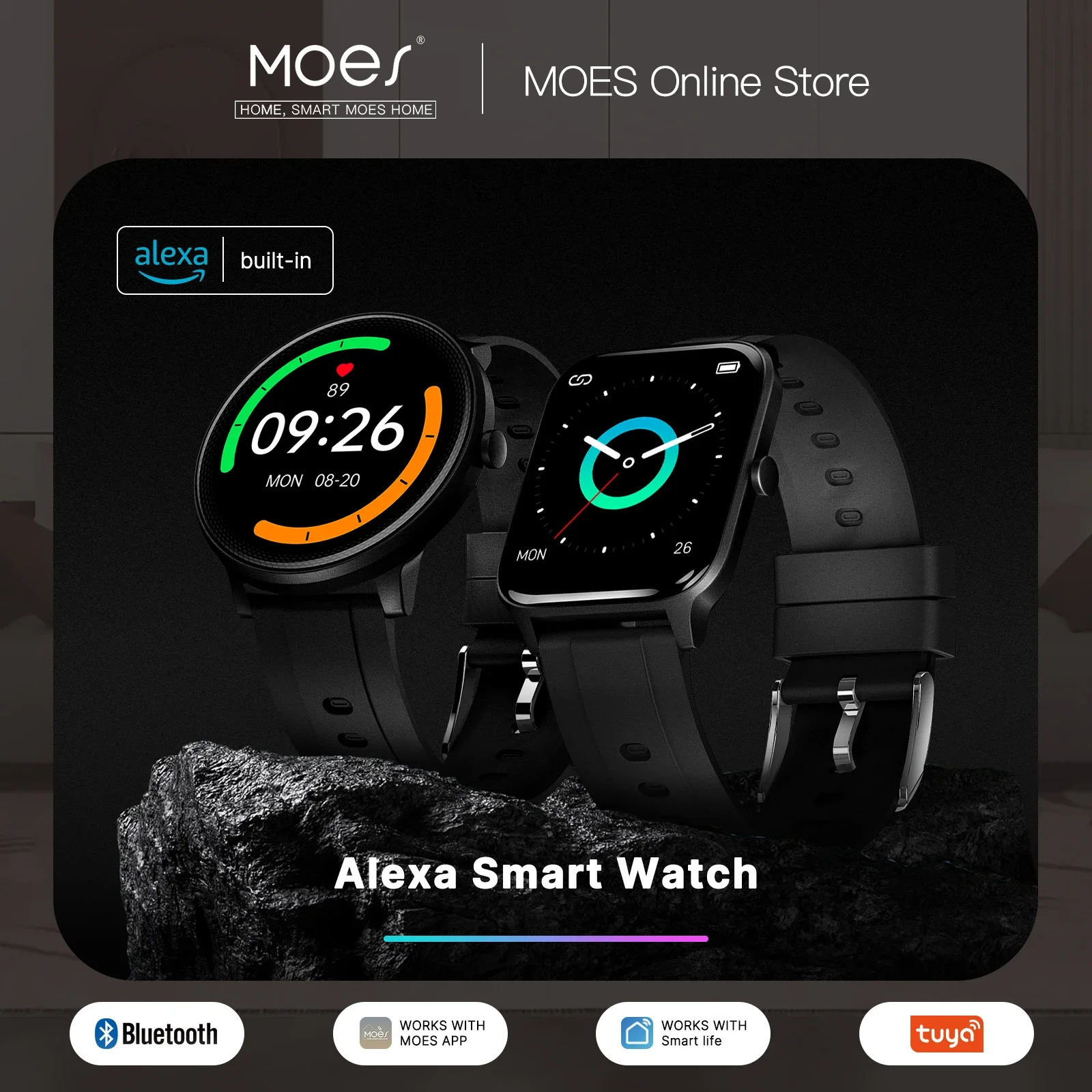 MOES Smart Watch Alexa Built-i - Open Heart Watch recensione e prezzo