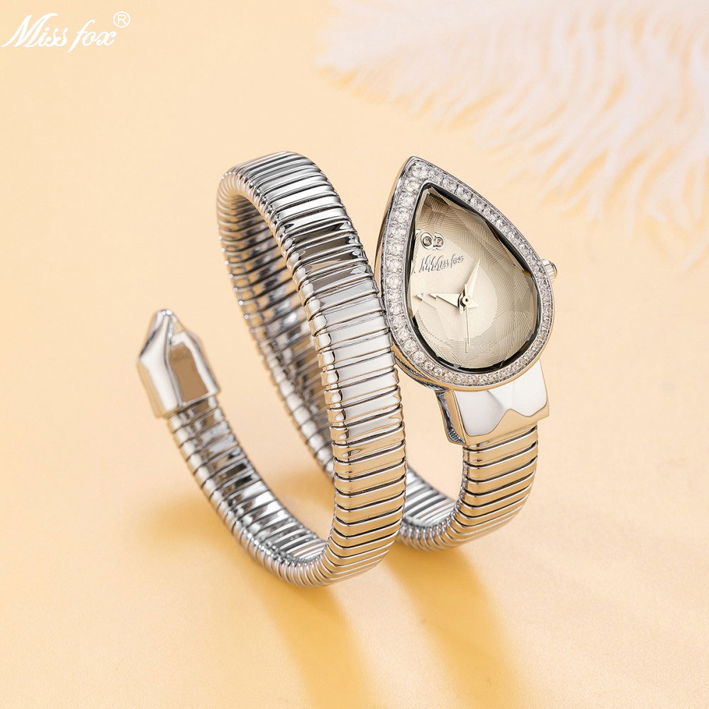 MISSFOX Snake Shape Diamond Wa - Open Heart Watch recensione e prezzo