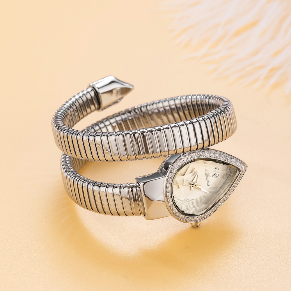 MISSFOX Snake Shape Diamond Wa - Open Heart Watch recensione e prezzo