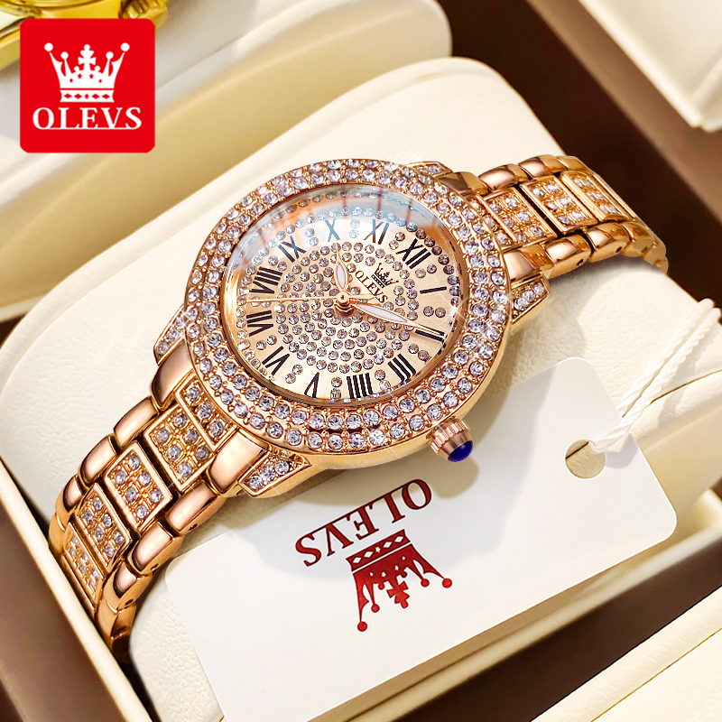 OLEVS 9943 Luxury All Diamond  - Luxury Watch Gold recensione e prezzo