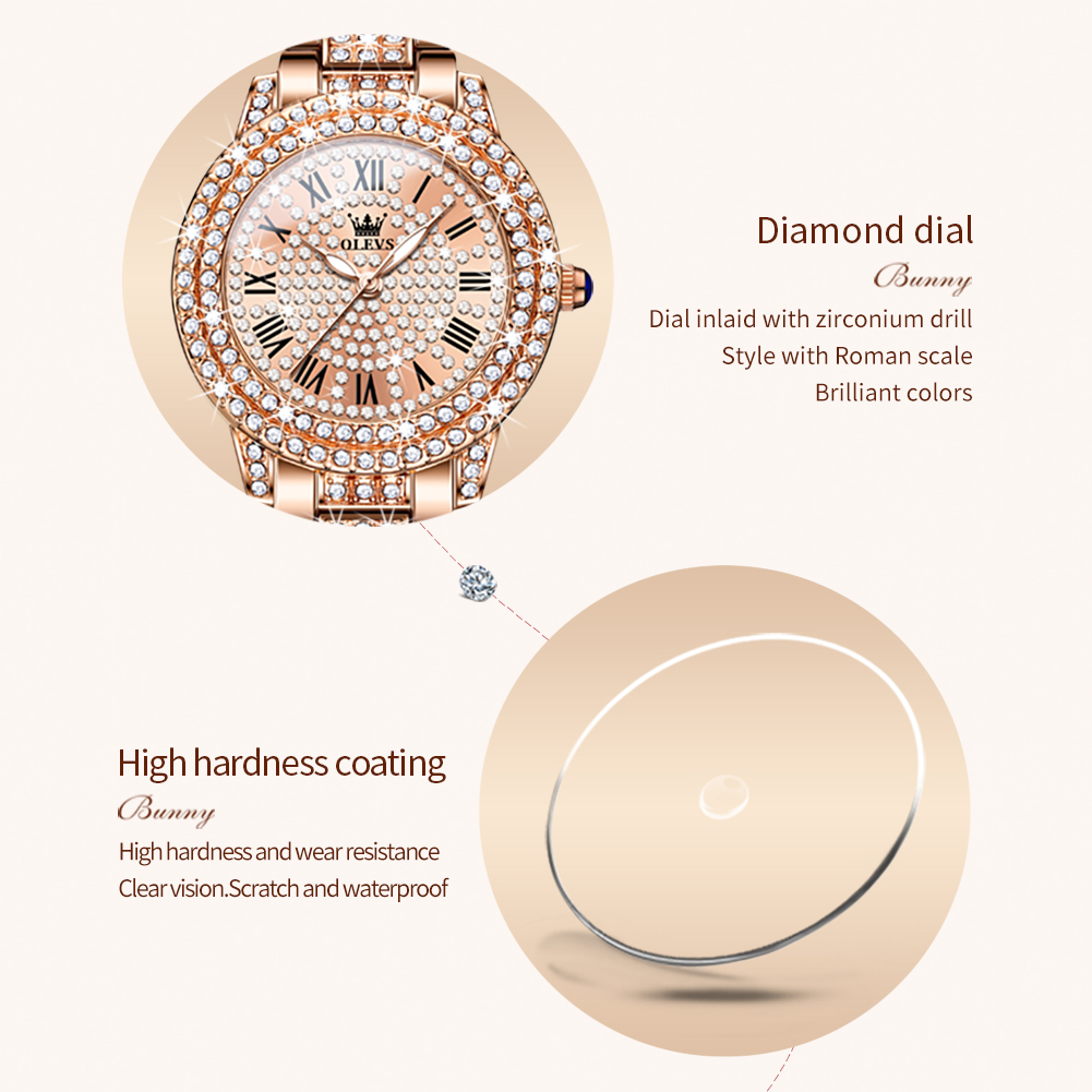 OLEVS 9943 Luxury All Diamond  - Luxury Watch Gold recensione e prezzo